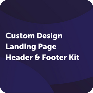Custom Design Landing Page Header & Footer Kit